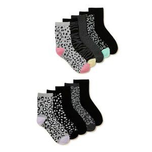 No Boundaries Women's Graphic Shortie Crew Socks 10pk
